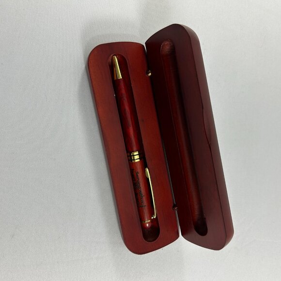 Thank You For Serving Heart Like Jesus Rose Wood Box Ball Point Pen NEEDS INK - Picture 2 of 9